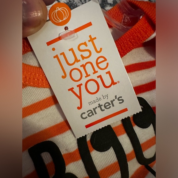 Carters Baby 'Boo Yah' Top & Bottom Halloween Set & 1st Halloween Bib NWT - Picture 4 of 7